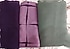 Mor-Gül kurusu-Yeşil 3'lü şal