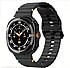 Samsung  galaxy watch ultra Siyah silikon kordon yanlar çizgi detaylı