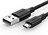 Sıfır Şarj kablosu UGREEN 2.0 A USB-A & Micro USB Data, 1 Metre, Siyah, 60136