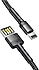 Baseus  Special Edition iPhone Uyumlu 1.5A 2Metre Halat Usb Kablo - Gri Siyah - CALKLF-HG1