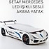 SETAY MERCEDES FULL LEDLİ SESLİ ve IŞIKLI Rüzgarlıklı Tek Kişilik Çocuk Yarış Arabalı Yatak İKEA ÇİLEK LAJİVERT WELTEM