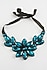 Turkuaz parlak taşlı yaka kolye