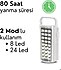 kamp feneri şarjlı ışıldak 24 ledli