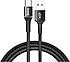 Baseus  Halo CATGH-B09 1 m USB to Type-C Şarj Kablosu 3A Işıklı Siyah