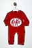 BiBaby  Murat Baby Kit Kat Baskılı Tulum Kırmızı