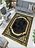 6m2 (180x300) Gold altın desenli siyah oturma odası halısı salon halıları kaymaz taban halılar 