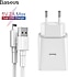 Baseus  Speed Mini 10.5W Çift USB Hızlı Şarj Cihazı + Lightning Kablo TZCCFS-R02, Sıfır