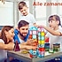 Baby&Toys  100 PC BÜYÜK BOY ARABALI MANYETİK LEGO BLOKLAR