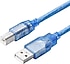 Fully  G-534D Şeffaf Mavi Usb 2.0 Yazıcı Kablosu,1,5m