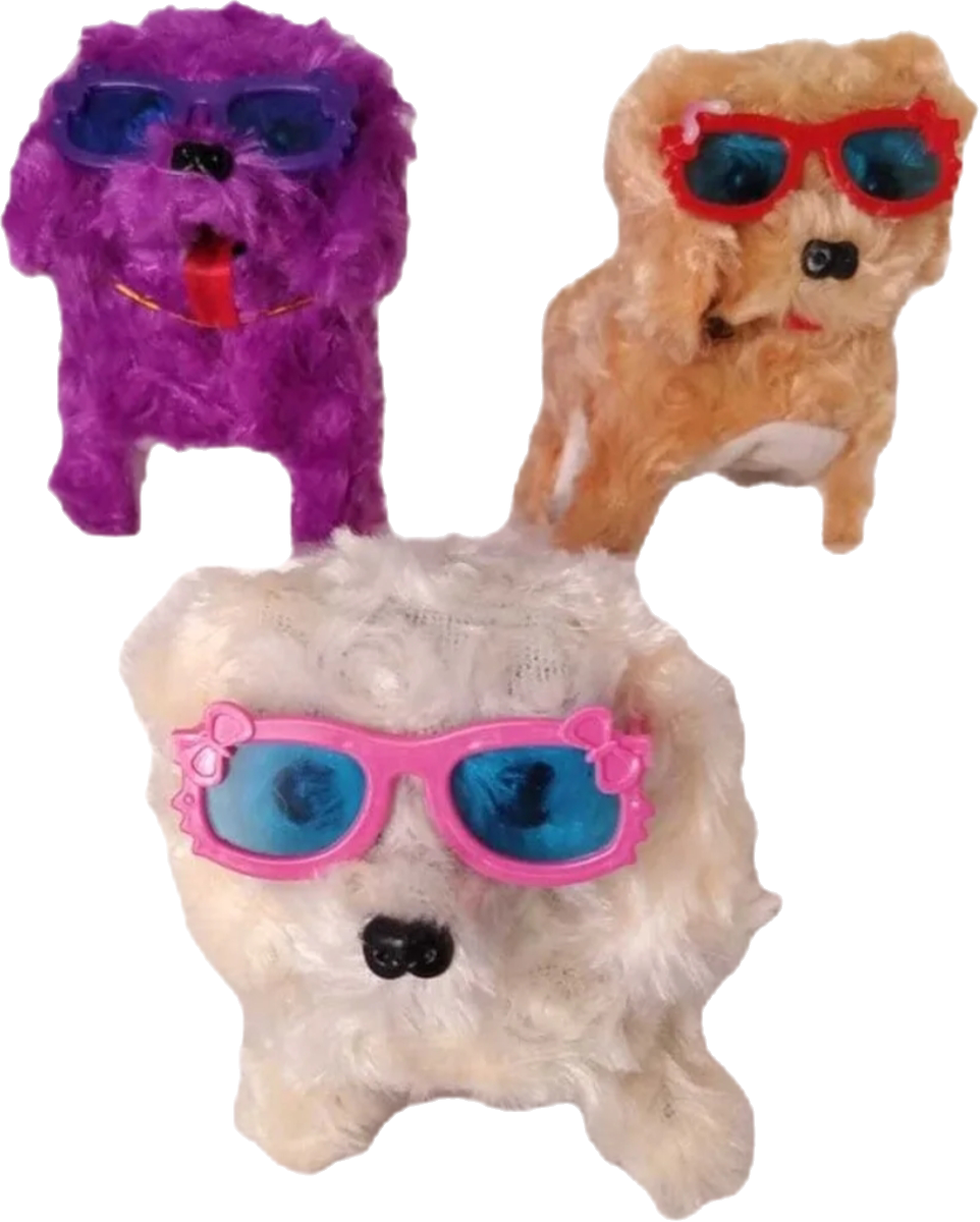 Pili sesli yürüyen peluş köpek