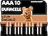 Duracell Alkalin AAA İnce Kalem Piller, 1,5 V LR03/MN2400, 10’lu Paket, Sıfır