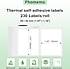Zuidid 50 x 30 mm Plastik Termal Etiket 230 Adet Beyaz - Phomemo M110 - M220 - M221 Modellere Uyumludur