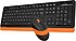 A4 Tech  FG1010 Siyah-Turuncu Q Kablosuz Klavye Mouse Seti