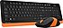 A4 Tech  FG1010 Siyah-Turuncu Q Kablosuz Klavye Mouse Seti