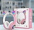 Karler  STN-28 Mikrofonlu LED Işıklı Kulak Üstü Kedi Bluetooth Kulaklık Pembe