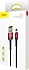 Baseus  Special Edition iPhone Uyumlu 2.4A 1M Hızlı Şarj Halat Usb Kablo - Kırmızı Siyah - CALKLF-G91 , Sıfır
