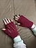 Parmaksız desenli el örgüsü eldiven bordo renkli parmaksız desenli eldiven. yetişkin kadın eldiveni dir tamamen el ✋ eme