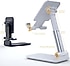 Masaüstü Telefon ve Tablet Tutucu Stand 2 Kademeli Uzunluk Ayarlı Silikon Pedli Kaydırmaz Taban-ÜCRETSİZ KARGO