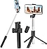 Uzaktan Kumandalı Selfie Çubuk Tripod, 360 Dönme 3'ü 1 Arada Kablosuz Selfie Çubuğu Monopod Kablosuz