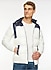Fabrika Beyaz Kapüşonlu Erkek Mont - L