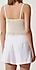 Kadın Bej Örgü Crop Top Askılı Yazlık Büstiyer Bluz
