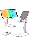 Masaüstü Telefon ve Tablet Tutucu Stand 2 Kademeli Uzunluk Ayarlı Silikon Pedli Kaydırmaz Taban-ÜCRETSİZ KARGO