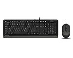 Sıfır A4 Tech F1010 Siyah-Gri Kablolu Klavye Mouse Seti
