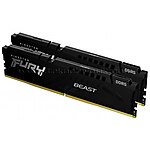 Kingston DDR5 32GB(2x16GB) 6000MHz CL40 Fury Beast Black Ram Bellek (KF560C40BBK2/32)(OUTLET)