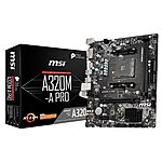 MSI A320M-A PRO AM4 DDR4 3200(OC) DVI HDMI USB3.2 mATX Anakart