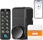 SwitchBot WiFi Akıllı Kilit ve Hub Mini Kiti - Uygulama Aracılığıyla Kapıyı Açmak ve Kapatmak için Akıllı Kilit