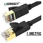 SIFIR ÜRÜN - UGREEN Cat7 STP U/FTP Ethernet Kablosu 1 mt. Düz Altın Kaplama RJ45 Ağ 10Gbps FTP 1 metre u green Network