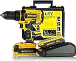  Stanley SBD20S2K/TR 18V/1.5 Ah Li/Ion Çift Akülü Kömürsüz Vidalama/Matkap Makinası, 55 nm Tork, 13 mm Mandren 