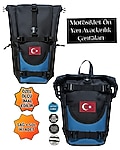 MOTOSİKLET ÖN YAN AVADANLIK ÇANTALARI MAVİLİ