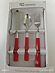 Karaca Fluca 18 Parça 6 Kişilik Kahvaltı Çatal Kaçık Bıçak Seti Kırmızı
