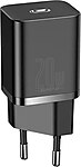 Baseus Super Si QC 20 W Type-C Siyah Hızlı Şarj Adaptörü, Sıfır