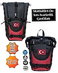 MOTOSİKLET ÖN YAN AVADANLIK ÇANTALARI KIRMIZILI