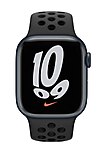Apple Watch Nike Seri 7 Gps, 41MM Siyah Alüminyum Kasa ve Siyah Nike Spor Kordon - Regular MKN43TU/A