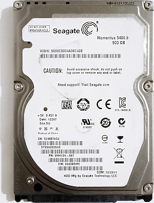 Seagate Momentus ST9500325AS 500GB 2.5" Laptop Harddisk (ARIZALI)