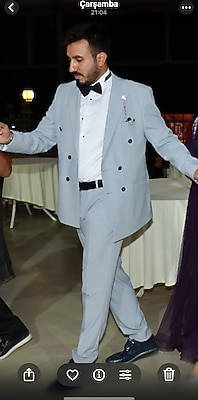 Takım elbise buz mavisi