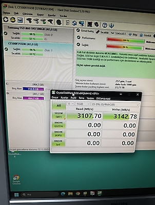 500gb nvme ssd crucial CT500P2SSD8 2el testli