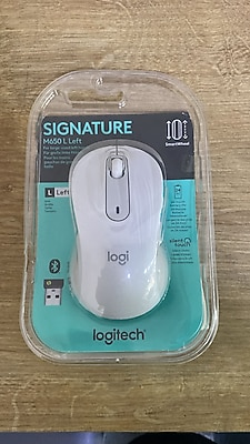 LOGITECH SIGNATURE M650 BÜYÜK BOY (SOL EL İÇİN) SİLENT KABLOSUZ MOUSE-BEYAZ