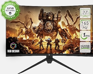 Gamepower Intense X20 27" 1 ms Full HD Curved 165 Hz Oyuncu Monitör tertemiz 18 aylık pakette cihaz