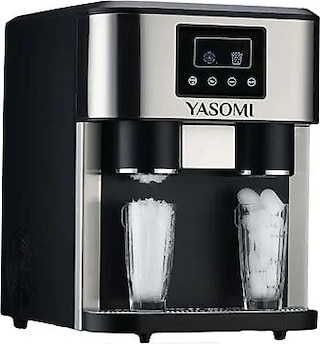 Yasomi Coolmaster ZBS15 3in1 Küp & Kırılmış Buz, Soğuk Su LCD Dokunmatik Inox Gövde 2l Tanklı Buz Makinesi