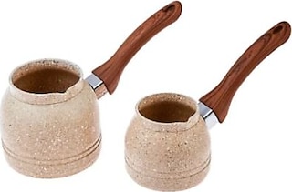 Karaca Woodstone Biogranit 2'li Cezve Seti