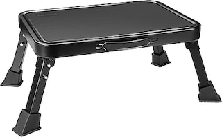 Katlanır basamak taburesi, 150 kg'a kadar sağlam metal basamaklı tabure, yetişkinler ve çocuklar için kaymaz platformlu