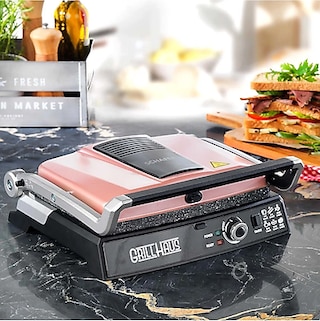 Schafer Grill Haus Rose Gold 2000 W Granit Tost Makinesi (Et Pişirme Özellikli)
