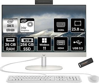 HP Proone 240 G10 Intel Core I5 1335U 36GB 256GB SSD 23.8" Fhd Windows 11 Pro All In One Bilgisayar