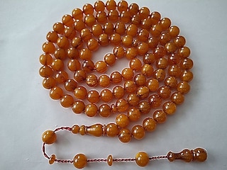 MÜTHİŞ ALTIN HAMUR HELEZON DAMARLI SİSTEMLİ 99 LU DUA TANESİ SIKMA KEHRİBAR TESBİH