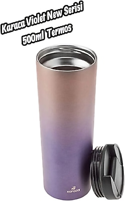 #Karaca #Violet #New Serisi 500ml Paslanmaz #Çelik Taşınabilir Sızdırmaz #Ergonomik İçecek Termosu.Karaca Violet New Çel
