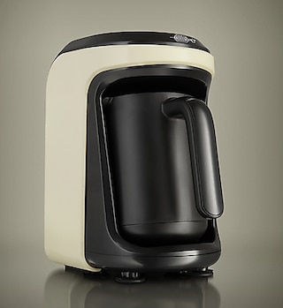 Karaca Hatır Hüp Türk Kahve Makinesi Krem 5 Fincan Kapasiteli Bol Köpüklü